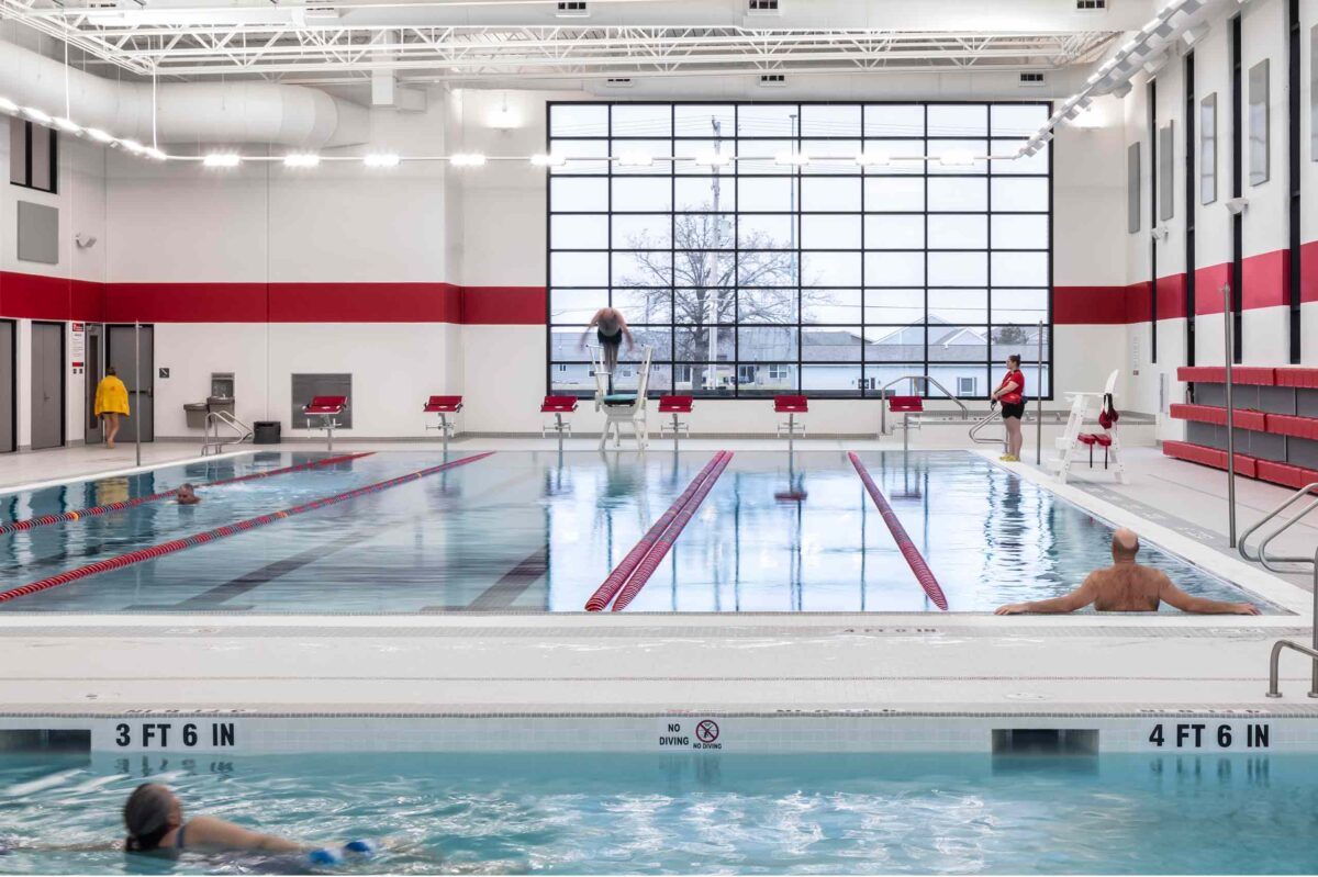 people at indoor swimming facility