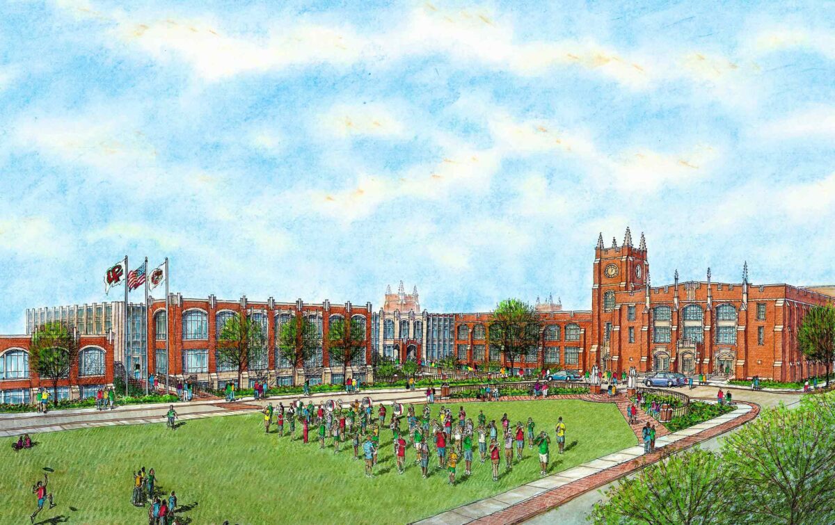 Sketch of LaSalle-Peru High School campus and potential expansion